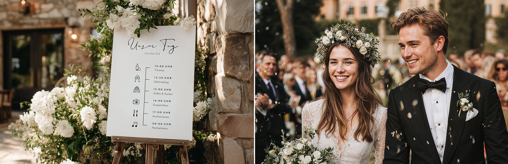 Ablaufplan einer Hochzeit