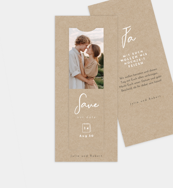 Postkarte mit Fotostreifen im Design 