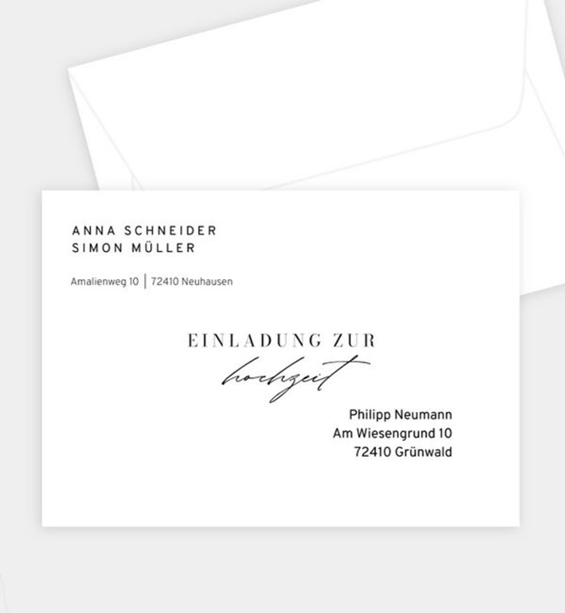 Briefumschlag Hochzeit Ease