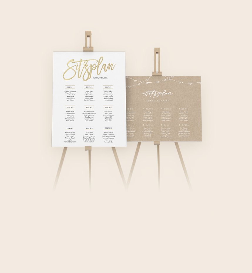 Hochzeit Beschilderung